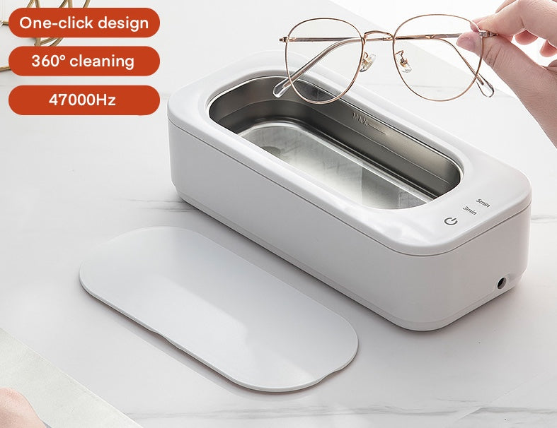 Ultrasonic Cleaner (350ml) 47KHz Portable Professional Ultrasonic Cleaner Machine for Cleaning,Eyeglass, Watches,Dentures,Ring